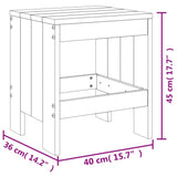 Garden Stools 2 pcs 40x36x45 cm Solid Wood Douglas