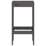 Bar Stools 2 pcs Grey 40x36x75 cm Solid Wood Pine