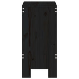 Bar Stools 2 pcs Black 40x36x75 cm Solid Wood Pine