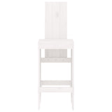 Bar Stools 2 pcs White 40x42x120 cm Solid Wood Pine