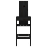 Bar Stools 2 pcs Black 40x42x120 cm Solid Wood Pine