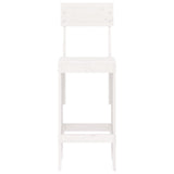 Bar Stools 2 pcs White 40x48.5x115.5 cm Solid Wood Pine