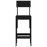 Bar Stools 2 pcs Black 40x48.5x115.5 cm Solid Wood Pine