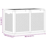 Garden Storage Box Grey PP Rattan 180 L