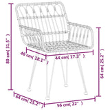 3 Piece Garden Dining Set Poly Rattan