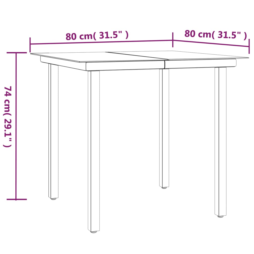 5 Piece Garden Dining Set Black Poly Rattan
