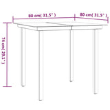 5 Piece Garden Dining Set Black Poly Rattan