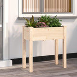 Planter with Liner 71x37x76 cm Solid Wood Fir