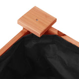 Planter with Liner Brown 71x37x76 cm Solid Wood Fir