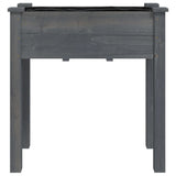 Planter with Liner Grey 71x37x76 cm Solid Wood Fir