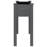 Planter with Liner Grey 71x37x76 cm Solid Wood Fir