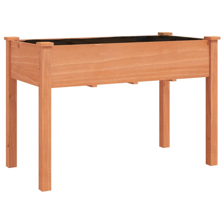 Planter with Liner Brown 118x59x76 cm Solid Wood Fir