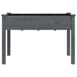 Planter with Liner Grey 118x59x76 cm Solid Wood Fir