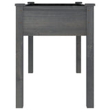 Planter with Liner Grey 118x59x76 cm Solid Wood Fir