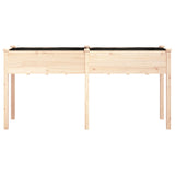 Planter with Liner 161x45x76 cm Solid Wood Fir