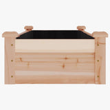 Garden Raised Bed with Liner 120x45x25 cm Solid Wood Fir