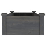 Garden Raised Bed with Liner Grey 120x45x25 cm Solid Wood Fir