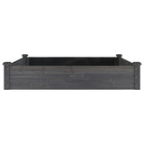 Garden Raised Bed with Liner Grey 120x120x25 cm Solid Wood Fir