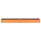 Garden Raised Bed with Liner Brown 240x45x25 cm Solid Wood Fir