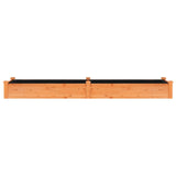 Garden Raised Bed with Liner Brown 240x60x25 cm Solid Wood Fir