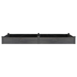Garden Raised Bed with Liner Grey 240x120x25 cm Solid Wood Fir