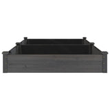 Garden Raised Bed with Liner Grey 240x120x25 cm Solid Wood Fir