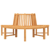 Tree Bench Half Round Ã˜201 cm Solid Wood Teak