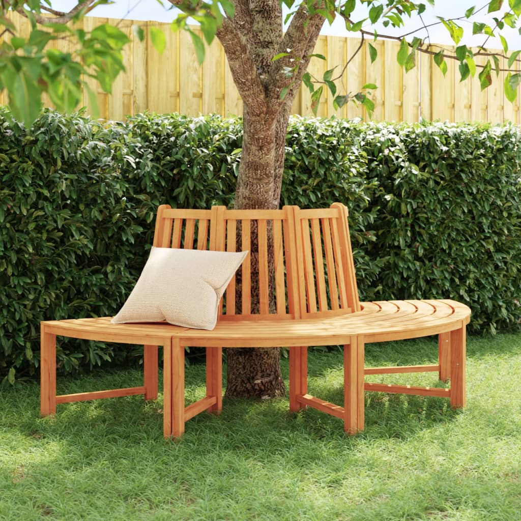 Tree Bench Half Round Ã˜201 cm Solid Wood Teak