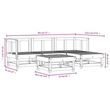 5 Piece Garden Lounge Set Solid Wood Douglas