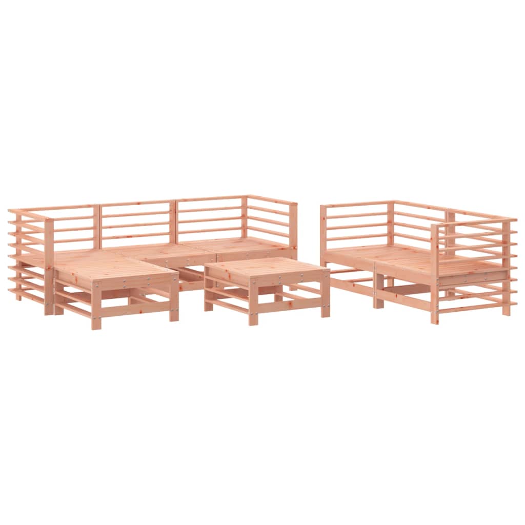 7 Piece Garden Lounge Set Solid Wood Douglas