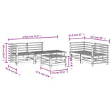 6 Piece Garden Lounge Set Solid Wood Pine