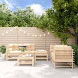6 Piece Garden Lounge Set Solid Wood Pine