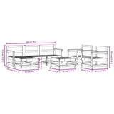7 Piece Garden Lounge Set Solid Wood Douglas
