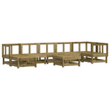 8 Piece Garden Lounge Set Impregnated Wood Pine