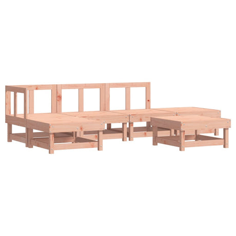 6 Piece Garden Lounge Set Solid Wood Douglas