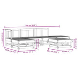 6 Piece Garden Lounge Set Solid Wood Douglas