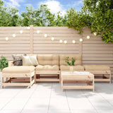 6 Piece Garden Lounge Set Solid Wood Pine