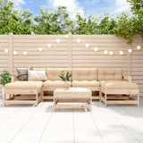 7 Piece Garden Lounge Set Solid Wood Pine