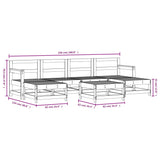 7 Piece Garden Lounge Set Solid Wood Douglas