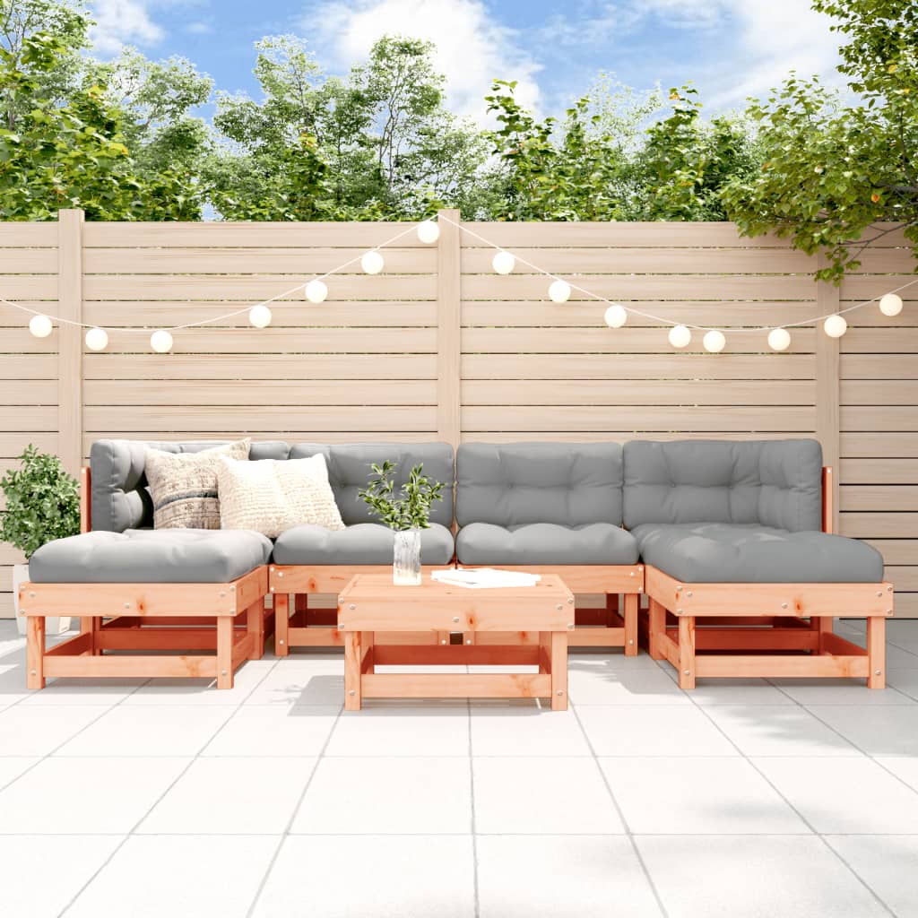7 Piece Garden Lounge Set Solid Wood Douglas