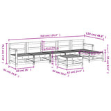 7 Piece Garden Lounge Set Solid Wood Pine