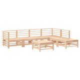 7 Piece Garden Lounge Set Solid Wood Pine