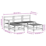 5 Piece Garden Lounge Set Solid Wood Douglas