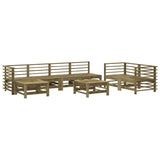 8 Piece Garden Lounge Set Impregnated Wood Pine