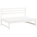 2 Piece Garden Lounge Set White Solid Wood Pine