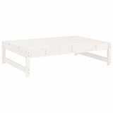 2 Piece Garden Lounge Set White Solid Wood Pine