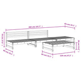 4 Piece Garden Lounge Set Solid Wood Pine