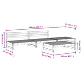 4 Piece Garden Lounge Set Solid Wood Douglas