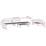 5 Piece Garden Lounge Set Solid Wood Pine