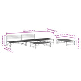 5 Piece Garden Lounge Set Honey Brown Solid Wood Pine